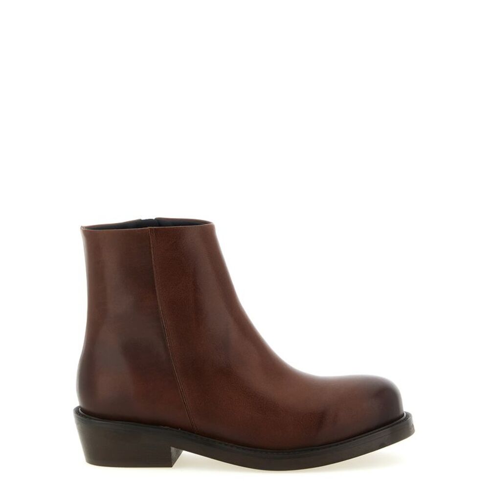 SÉFR Brown Calfskin Ankle Men's Boots
